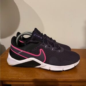 Nike Black and Pink Athletic Sneakers